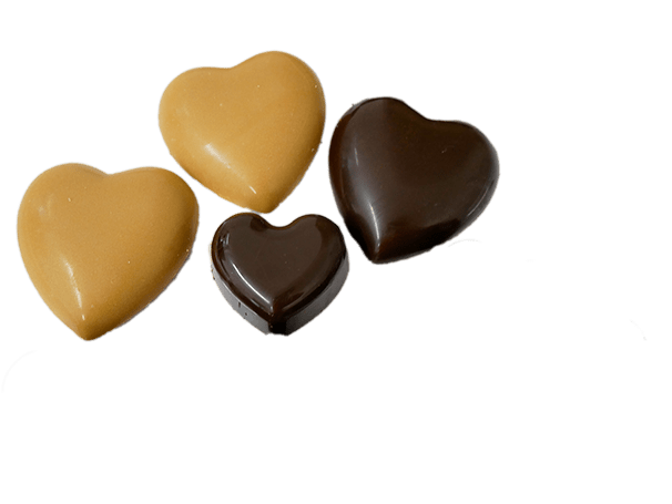 Cœurs en chocolat - Artisan chocolatier à Lorgues.